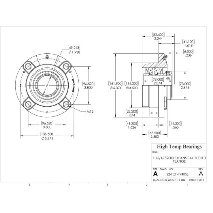 Picture of 1-15/16" S2000 Expansion Piloted Flange Heavy Duty Bearing
