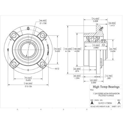 Heavy Duty S2000 Piloted Flange: 1-3/4