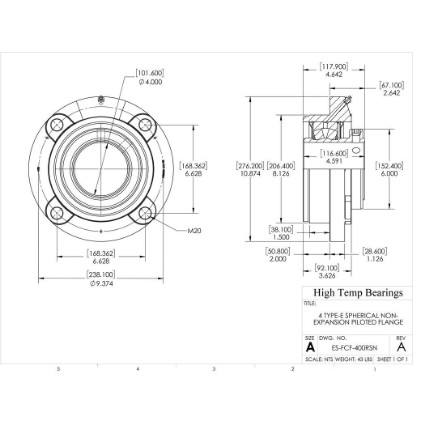 Heavy Duty Type E Piloted Flange: 4